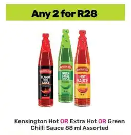 Game Kensington Hot OR Extra Hot OR Green Chilli Sauce offer
