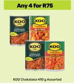 Game KOO Chakalaka 410 g Assorted offer