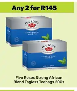 Game Five Roses Strong African Blend Tagless Teabags 200s offer