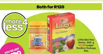 Game Little Bee Raw Honey & Laager Rooibos Teabags offer