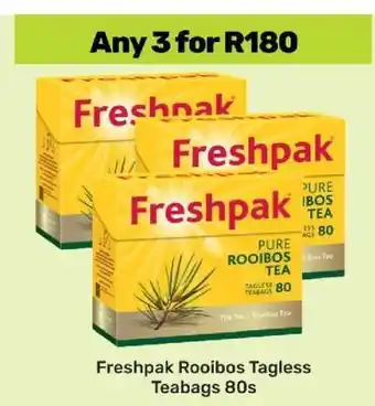 Game Freshpak Rooibos Tagless Teabags 80s offer