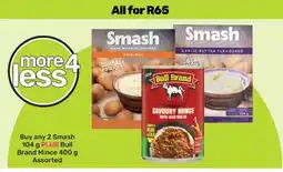 Game Smash and Bull Brand Mince Combo offer