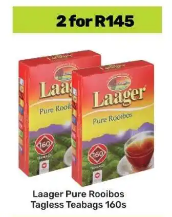 Game Laager Pure Rooibos Tagless Teabags 160s offer