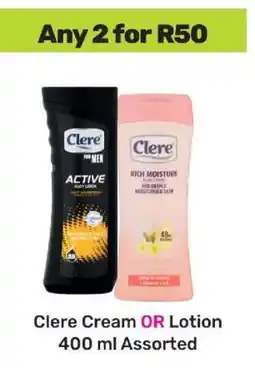 Game Clere Cream OR Lotion offer