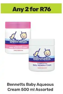 Game Bennetts Baby Aqueous Cream 500 ml Assorted offer
