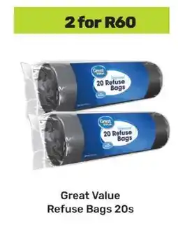 Game Great Value Refuse Bags-20s offer