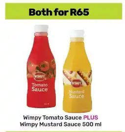 Game Wimpy Tomato Sauce PLUS Wimpy Mustard Sauce offer