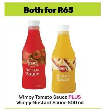 Game Wimpy Tomato Sauce PLUS Wimpy Mustard Sauce offer