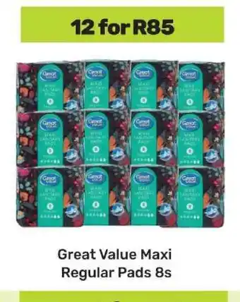 Game Great Value Maxi Regular Pads 8s offer