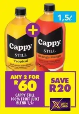 Shoprite Cappy still 100% fruit juice blend offer
