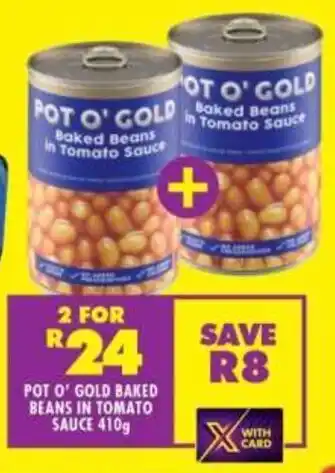 Shoprite Pot o' gold baked beans in tomato sauce offer