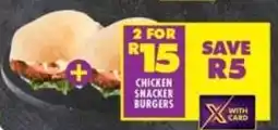 Shoprite Chicken snacker burgers offer