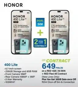Incredible Connection HONOR 400 Lite offer