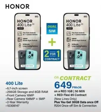 Incredible Connection HONOR 400 Lite offer