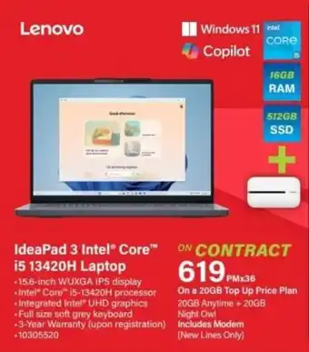 Lenovo IdeaPad 3 Intel Core i5 13420H Laptop