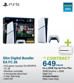 Incredible Connection PS5 Slim Digital Bundle: EA FC 26 offer