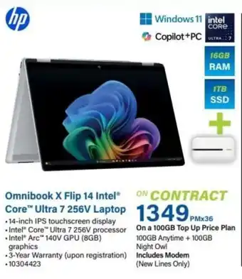 Incredible Connection HP Omnibook X Flip 14 Intel Core Ultra 7 256V Laptop offer