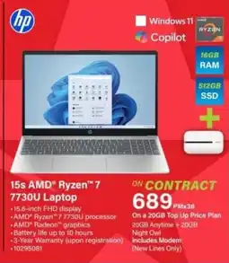 Incredible Connection HP 15s AMD Ryzen 7 7730U Laptop offer
