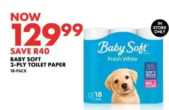 Woolworths Baby soft 2-ply toilet paper offer