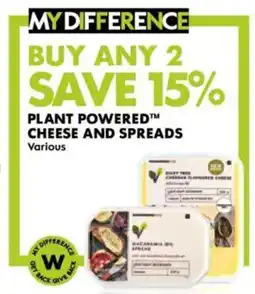 Woolworths Plant powered cheese and spreads offer