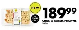 Woolworths Chilli & garlic prawns offer
