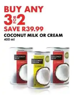 Woolworths Coconut milk or cream offer