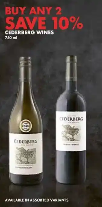Woolworths Cederberg wines offer