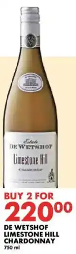 Woolworths De wetshof limestone hill chardonnay offer