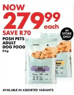 Woolworths Posh pets adult dog food offer