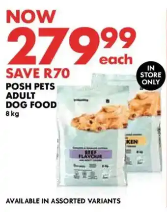 Woolworths Posh pets adult dog food offer