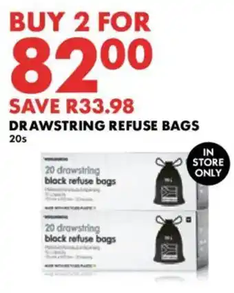 Woolworths Drawstring refuse bags offer