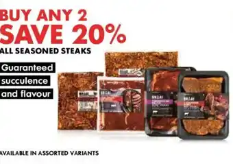 Woolworths All seasoned steaks offer