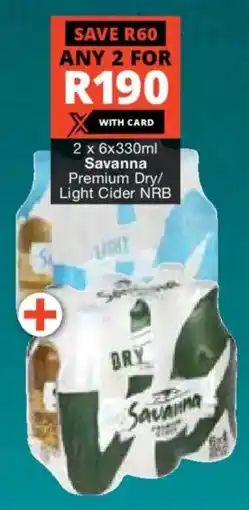 Checkers Liquor Shop Savanna Premium Dry/ Light Cider NRB offer