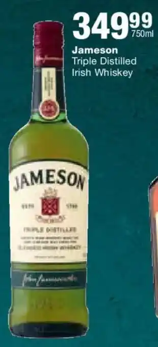 Checkers Liquor Shop Jameson Triple Distilled Irish Whiskey offer