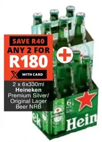 Checkers Liquor Shop Heineken Premium Silver/ Original Lager Beer NRB offer