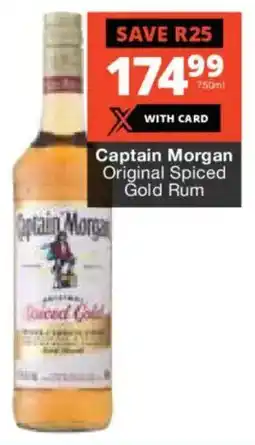 Checkers Liquor Shop Captain Morgan Original Spiced Gold Rum offer
