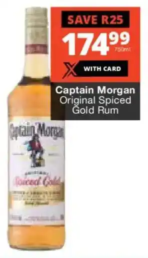 Checkers Liquor Shop Captain Morgan Original Spiced Gold Rum offer
