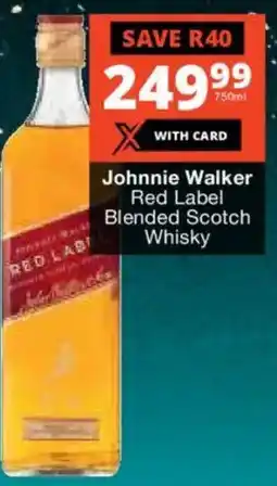 Checkers Liquor Shop Johnnie Walker Red Label Blended Scotch Whisky offer