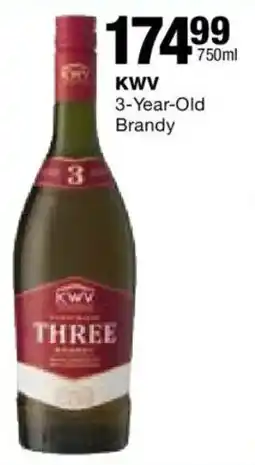 Checkers Liquor Shop KWV 3-Year-Old Brandy offer