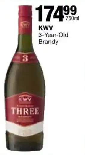 Checkers Liquor Shop KWV 3-Year-Old Brandy offer