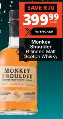 Checkers Liquor Shop Monkey Shoulder Blended Malt Scotch Whisky offer