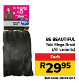 Jumbo BE BEAUTIFUL Yaki Mega Braid offer