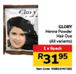 Jumbo GLORY Henna Powder Hair Dye offer
