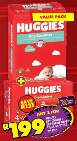 Shoprite Huggies dry comfort disposable nappies offer