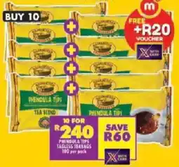 Shoprite Phendula tips tagless teabags offer