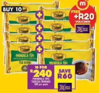 Shoprite Phendula tips tagless teabags offer