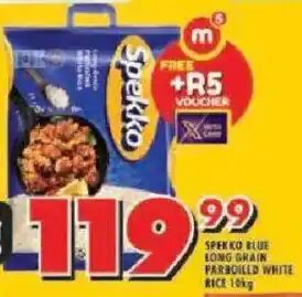 Shoprite Spekko blue long grain parboiled white rice offer