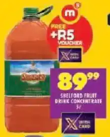 Shoprite Shelford fruit drink concentrate offer