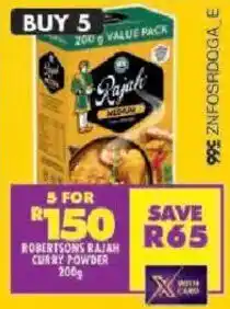 Shoprite Robertsons rajah curry powder offer