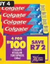 Shoprite Colgate regular toothpaste offer